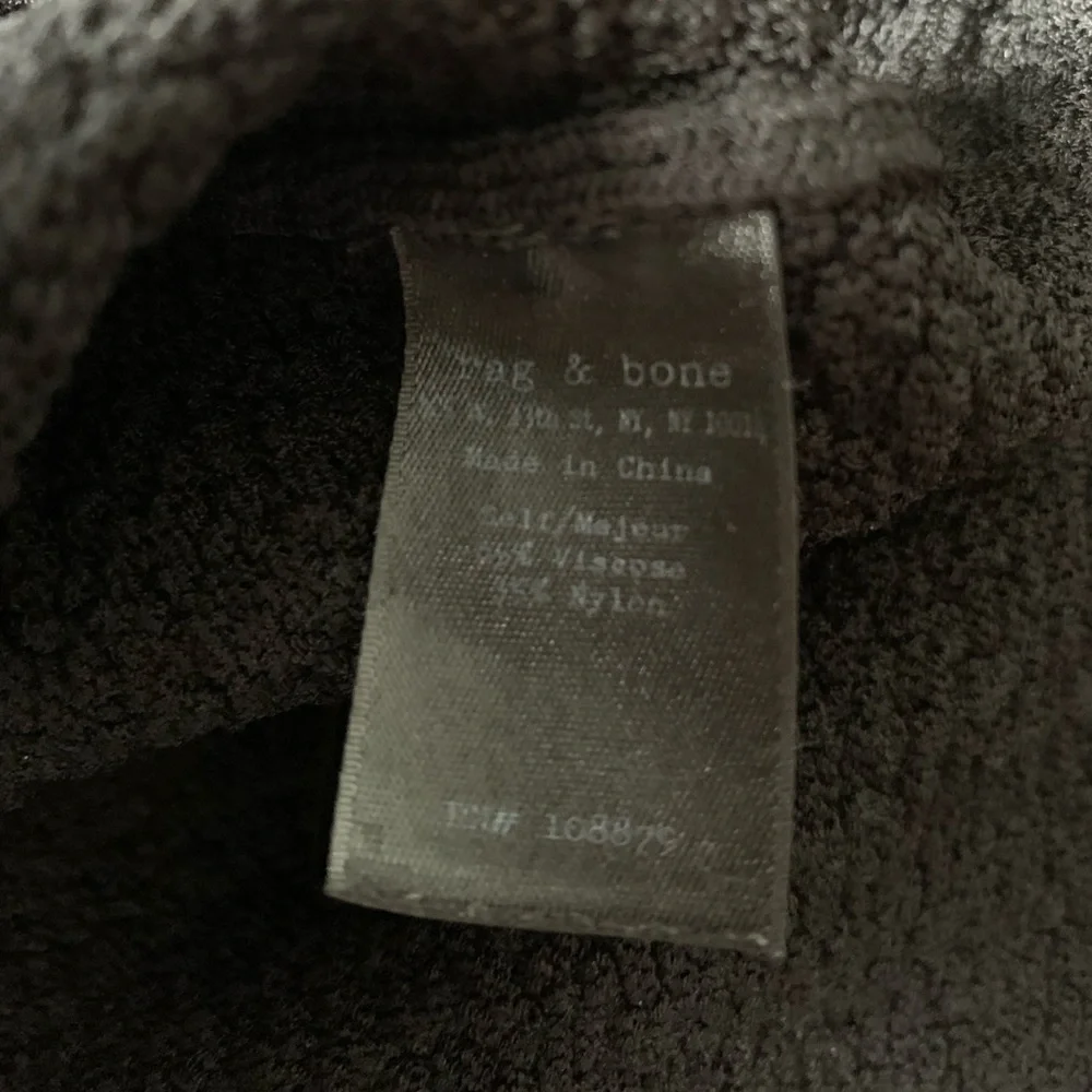 rag & bone Alyssa Black Knit A Line Midi Dress Medium - Picture 4 of 5